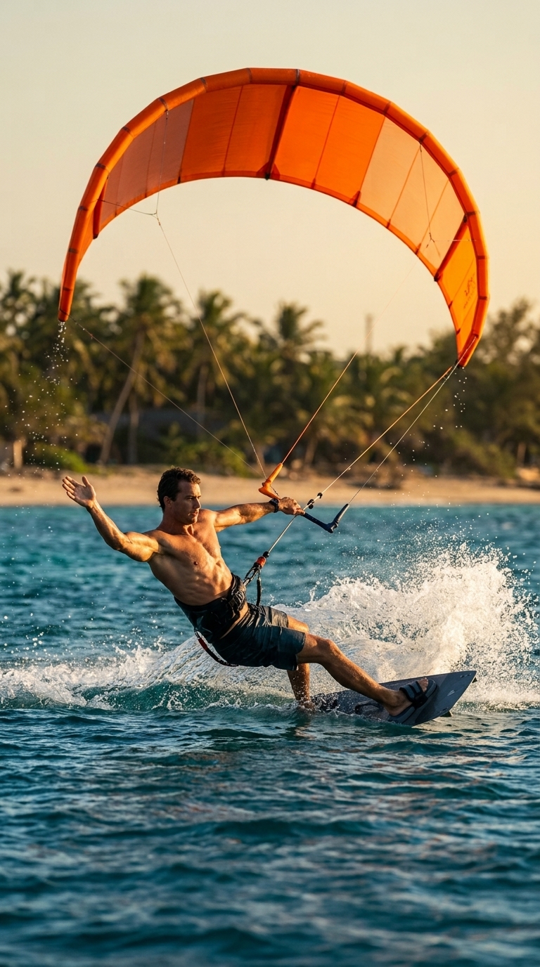 Velejador em pleno downwind